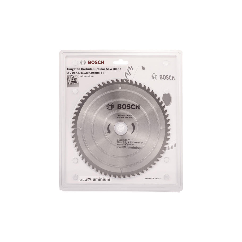 Диск пильний Bosch Eco for Aluminium 210x2.4x30-64T (2.608.644.391) - зображення 2