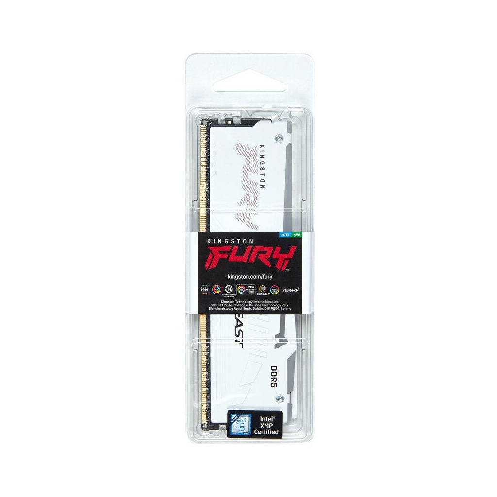 Модуль пам'яті для комп'ютера DDR5 32GB 6400 MHz Beast White RGB XMP Kingston Fury (ex.HyperX) (KF564C32BWA-32) - зображення 4