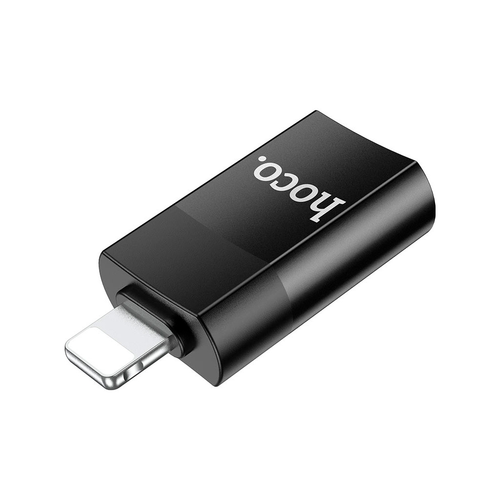 Перехідник UA17 Lightning M to USB F USB2.0 no data transfer Black HOCO (6931474761989) - изображение 5