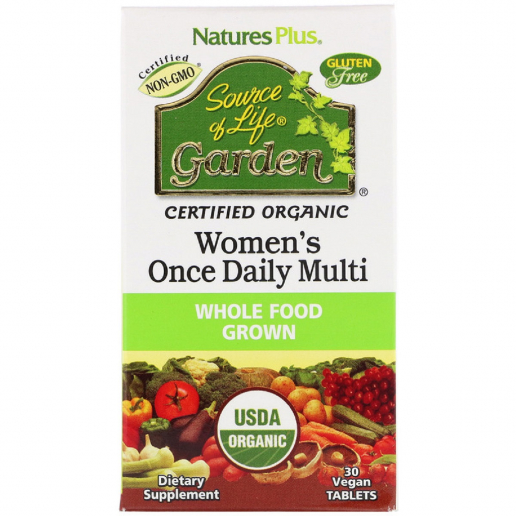 Мультивітамін Natures Plus Органічні Щоденні Мультівітаміни для Жінок, Sour (NAP-30747) - зображення 1