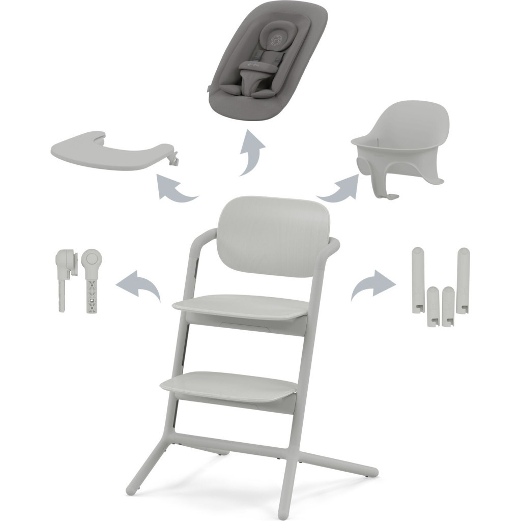 Стілець для годування Cybex Lemo 4в1 Suede Grey (521003215) - зображення 1