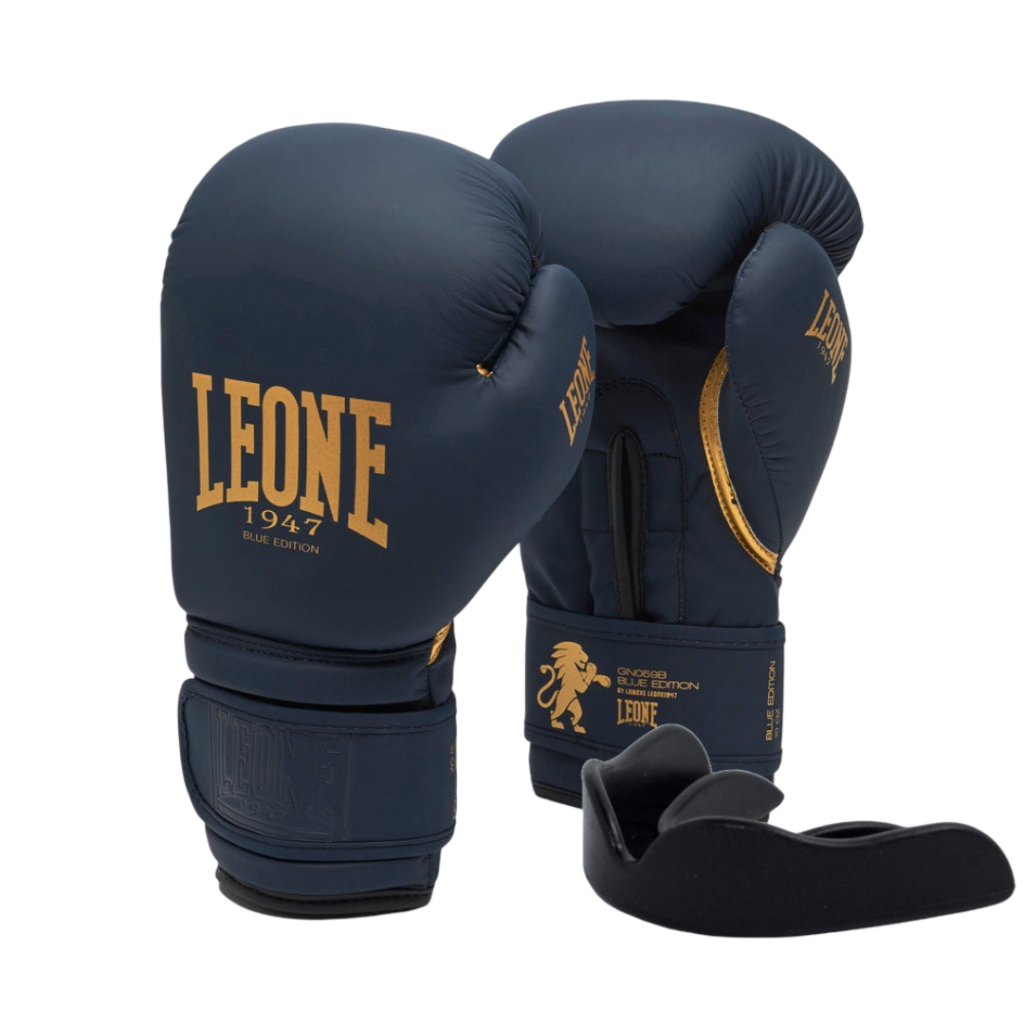 Боксерські рукавички Leone GN059B Blue Edition 16 унцій (GN059B_Blue_16oz) - зображення 1