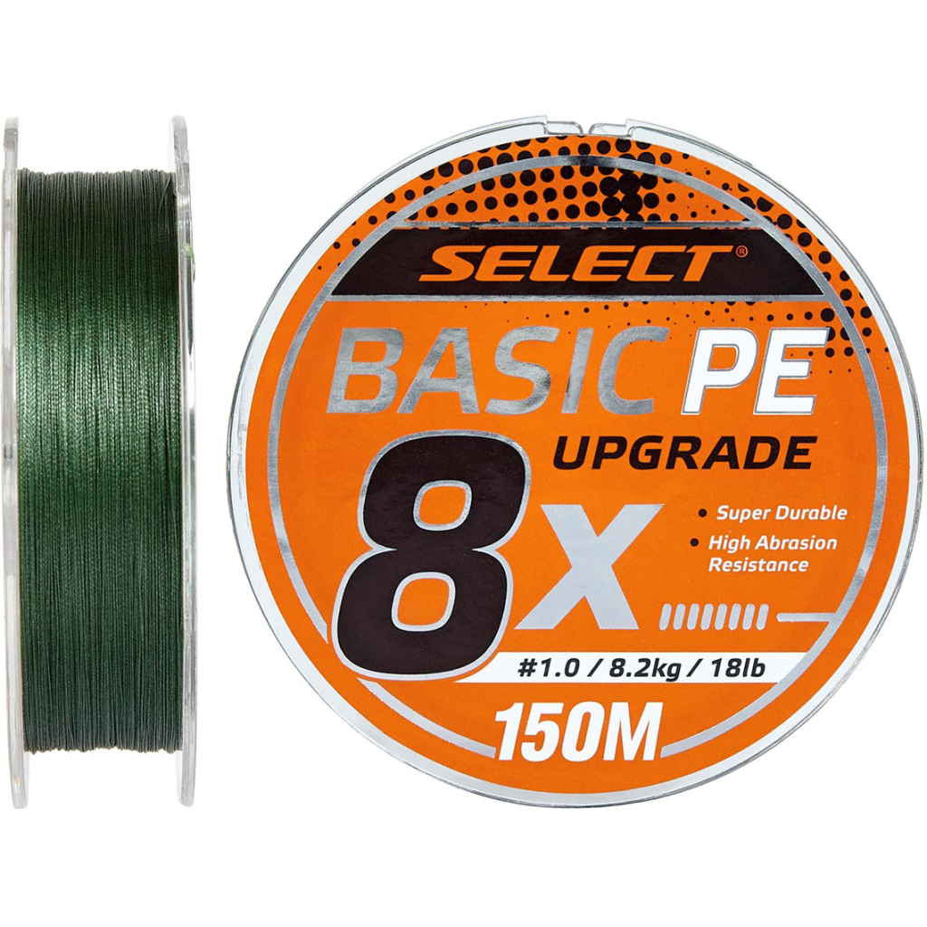 Шнур Select Basic PE 8x 150m Dark Green 0.6/0.10mm 12lb/5.5kg (1870.31.32) - зображення 1