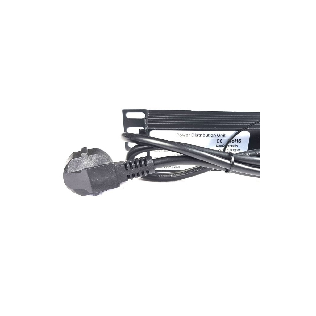 Силовий блок Eserver 19" 8 розеток, вимикач., алюм. корпус PDU 220В, 16А (WT-2261A-GER-8WAY) - изображение 6