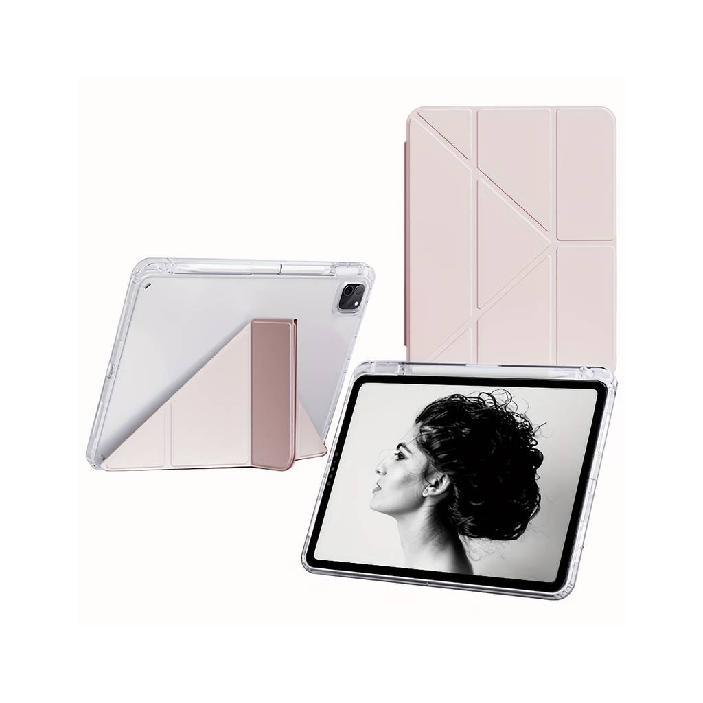 Чохол до планшета BeCover Ultra Slim Origami Transparent Apple iPad Pro 11" M4 2024 Pink (711691) - изображение 2