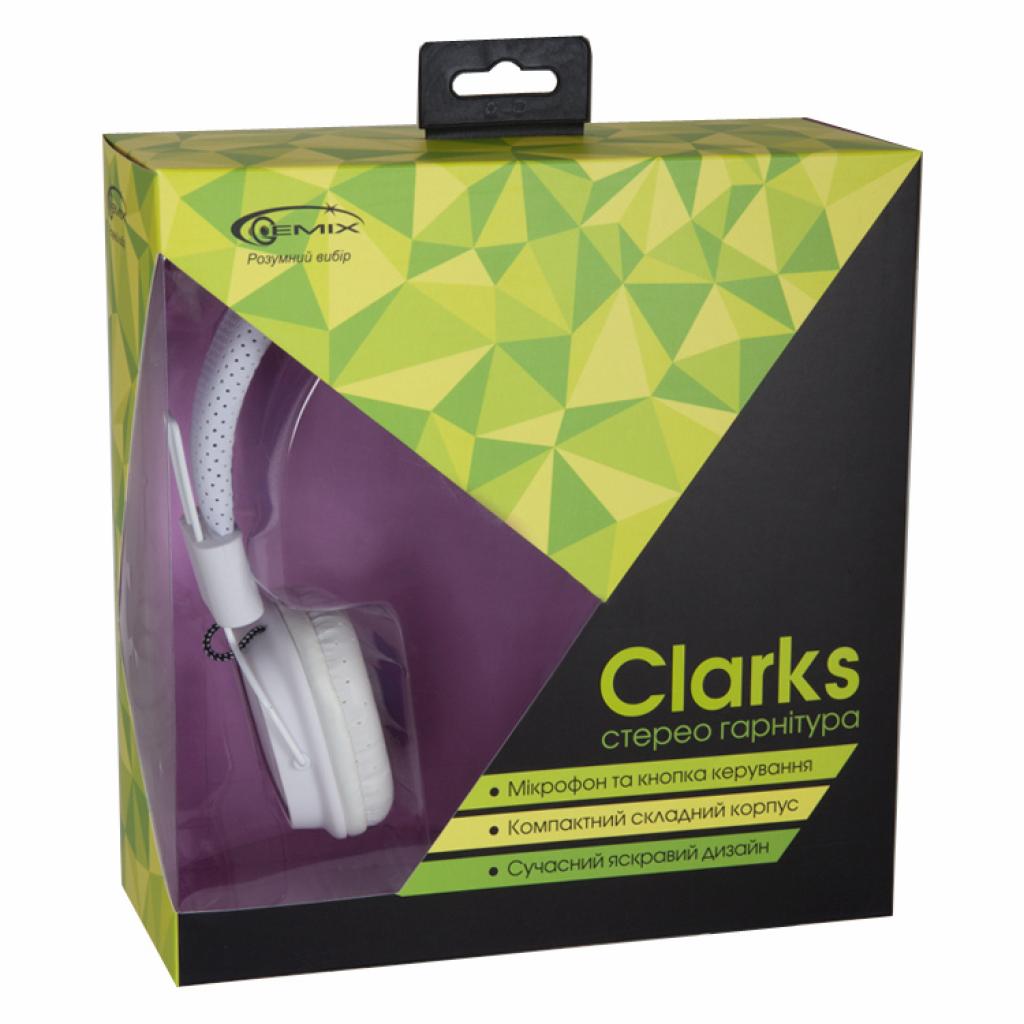 Навушники Gemix Clarks white-blue - зображення 6