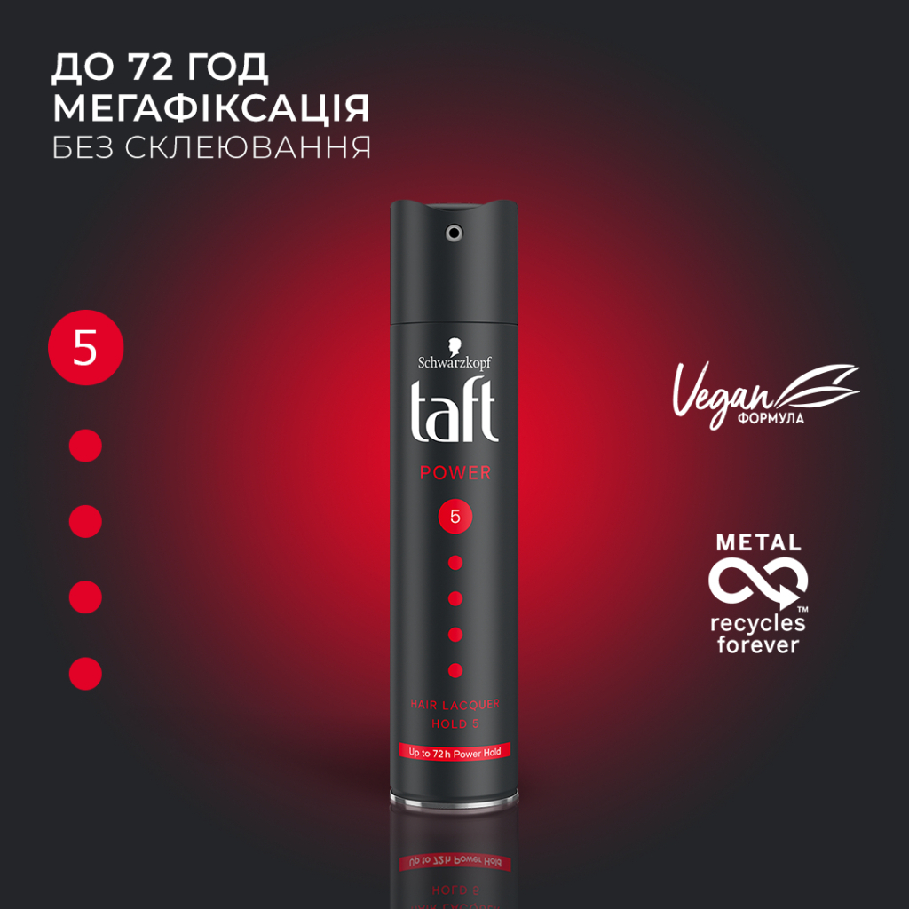 Лак для волосся Taft Power Кофеїн Фіксація 5 250 мл (4015001003505/4015000510790) - изображение 2