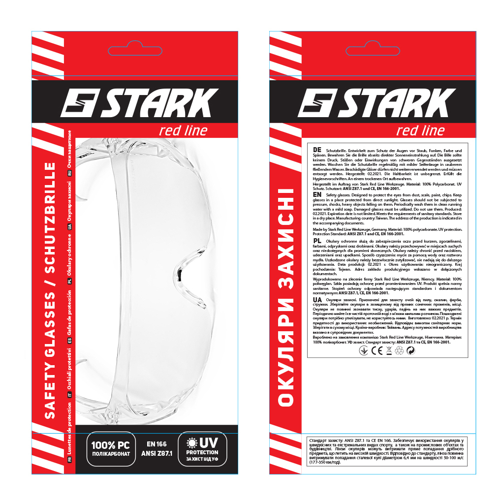 Захисні окуляри Stark SG-06C прозорі (515000007) - зображення 5
