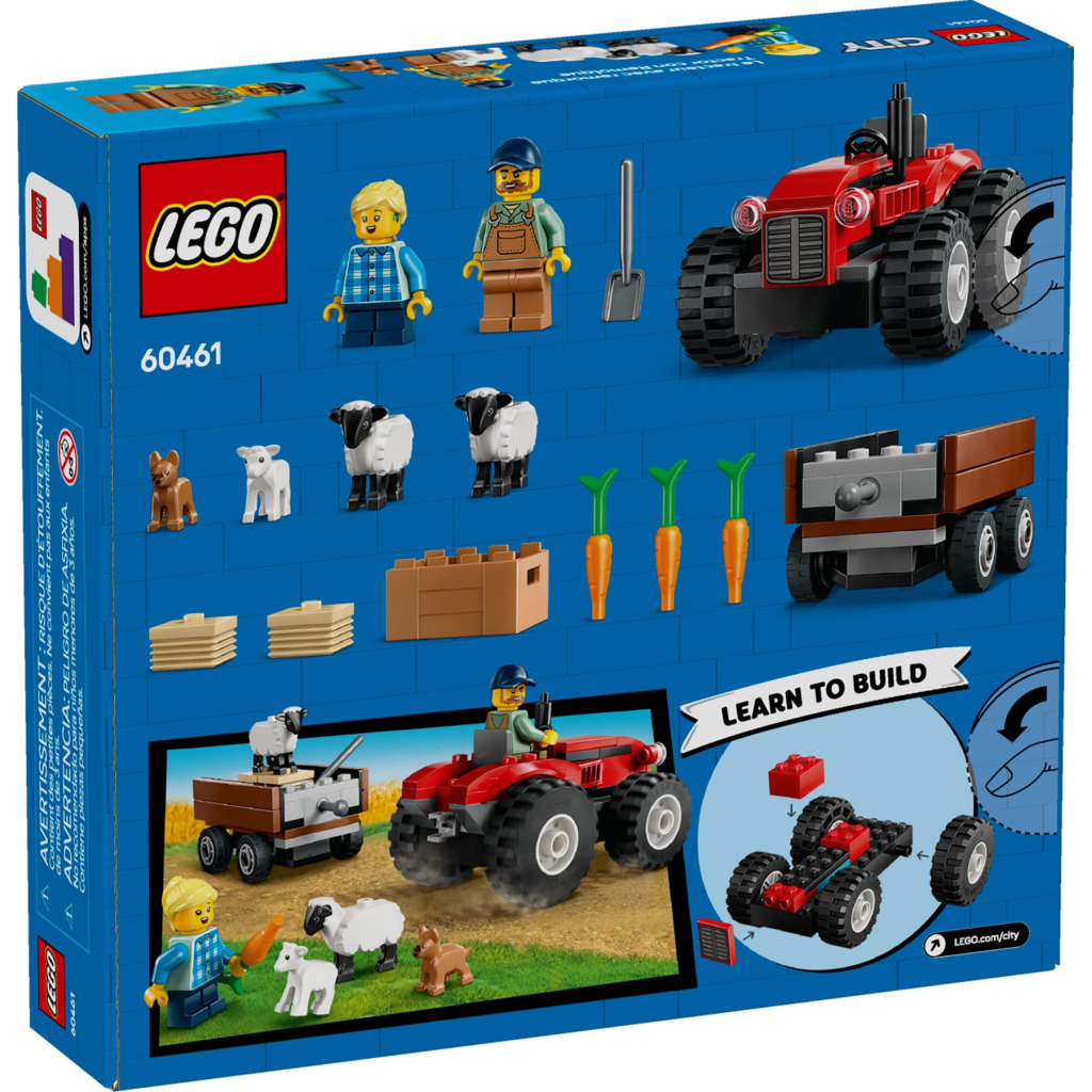 Конструктор LEGO City Червоний фермерський трактор із причепом і вівцями (60461) - зображення 7