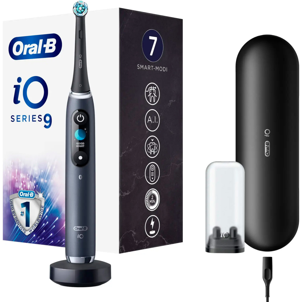 Електрична зубна щітка Oral-B IOM9.1B2.2AD Black Onyx - зображення 1