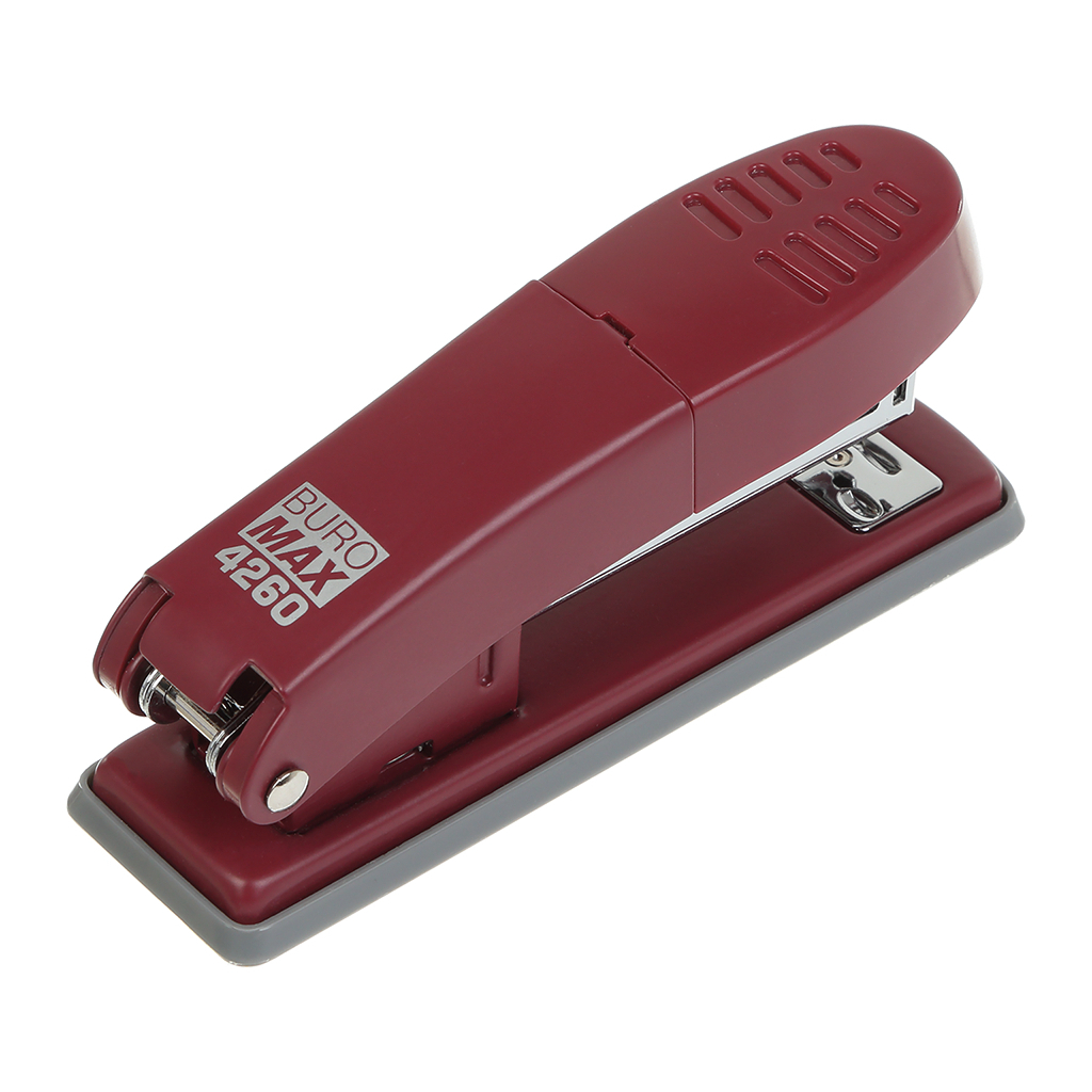 Степлер Buromax металевий MORANDI STYLE , 25 аркушів ,(скоби №24/6; 26/6 ), 136 х 38 х 55 мм,бордовий (BM.4260-13) - зображення 2