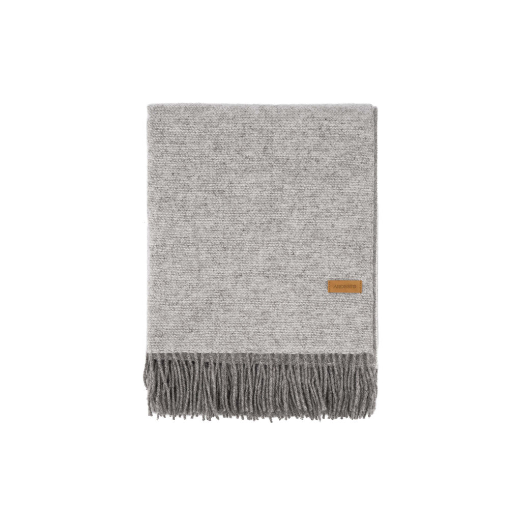 Плед Ardesto Leonardo Doubleface 100% вовна 140x200 см тауп-білий (ART0407LD) - зображення 2