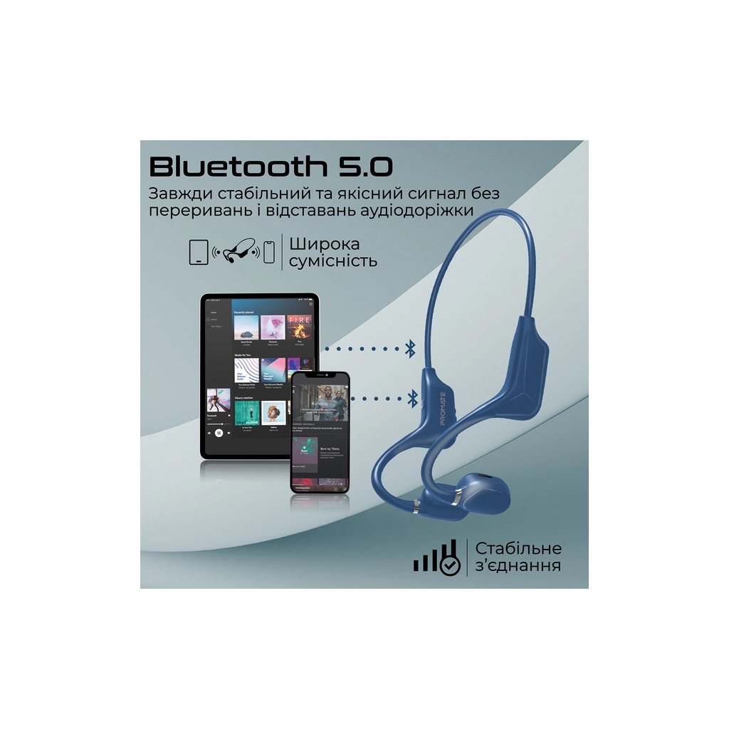 Навушники Promate Ripple Blue (ripple.blue) - зображення 6