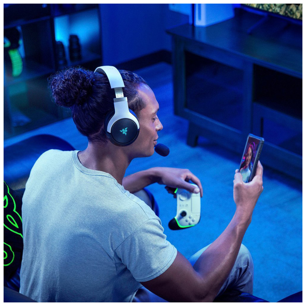 Навушники Razer Kaira Pro Hyperspeed for PS5 Bluetooth White-Black (RZ04-04030200-R3G1) - зображення 7