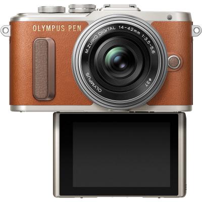 Цифровий фотоапарат Olympus E-PL8 14-42 mm Pancake Zoom Kit brown/silver (V205082NE000) - зображення 7
