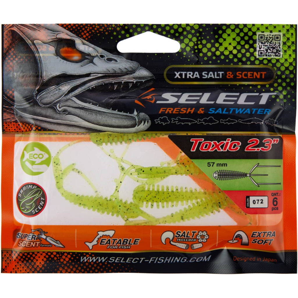 Силікон рибальський Select Toxic 2.3" 072 (6 шт/уп) (1870.73.36) - зображення 2