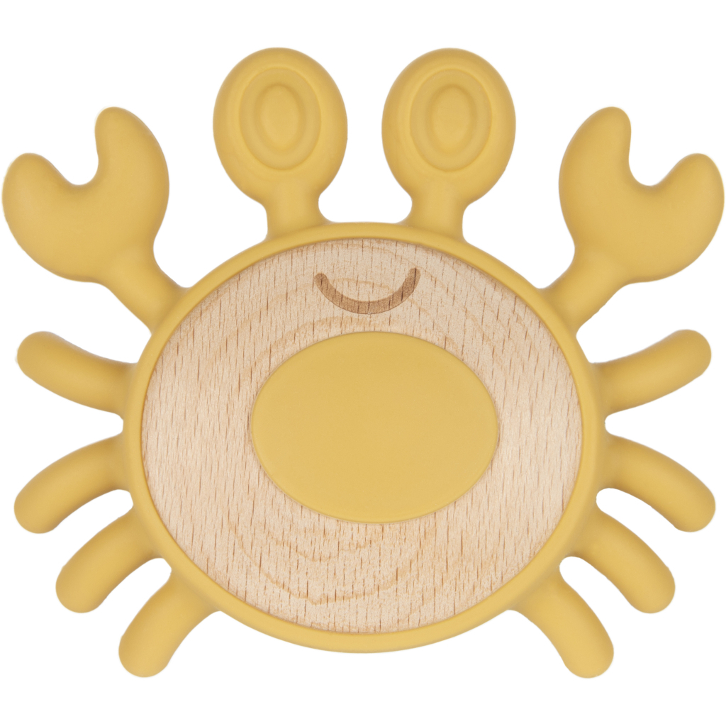 Прорізувач Canpol babies дерев'яно-силіконова Краб (80/306) - зображення 1