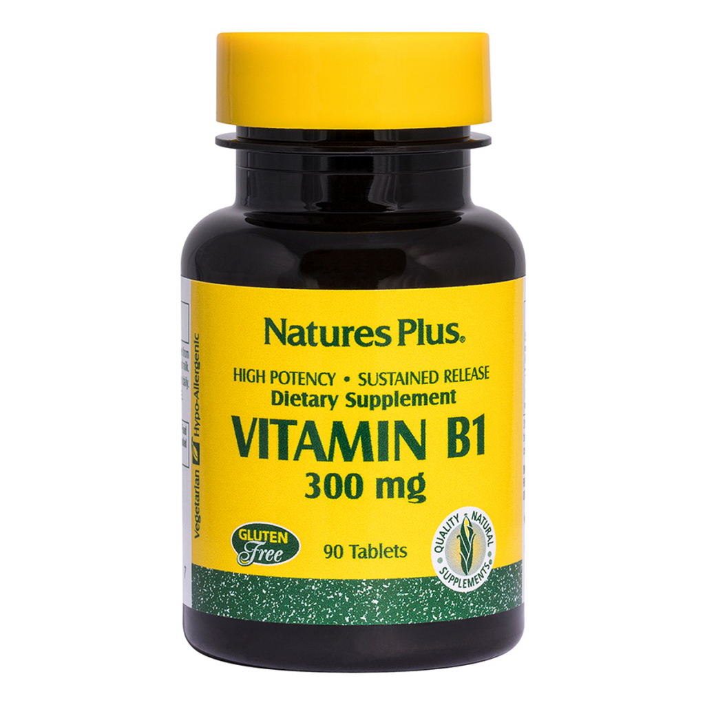 Вітамін Natures Plus Вітамін В1 (тіамін), Nature's Plus, 300 мг, 90 таблеток (NAP-01605) - зображення 1