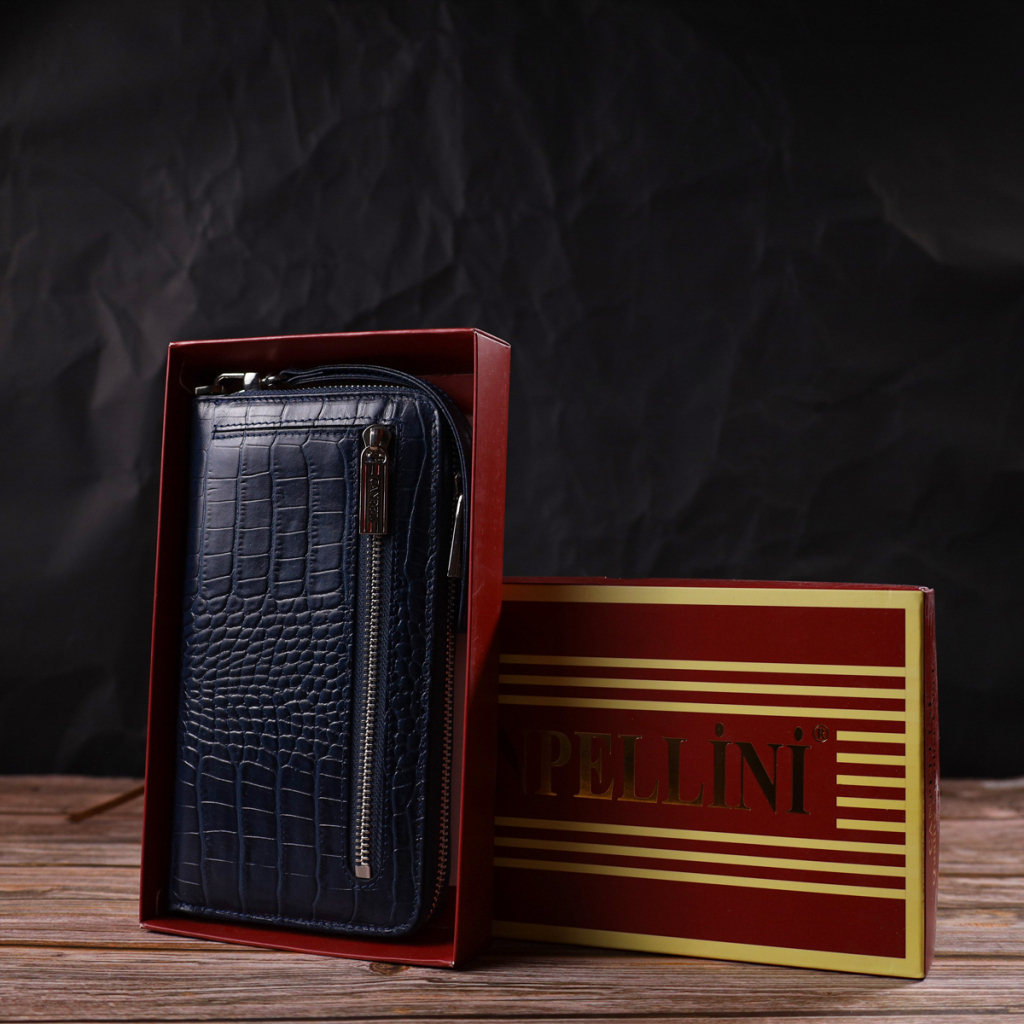 Гаманець Canpellini З натуральної шкіри Синій (21922) - зображення 10