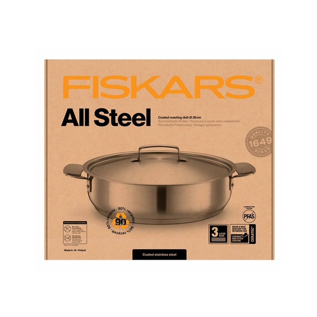 Сотейник Fiskars Norden глибокий з кришкою 28 см (1067635) - зображення 6