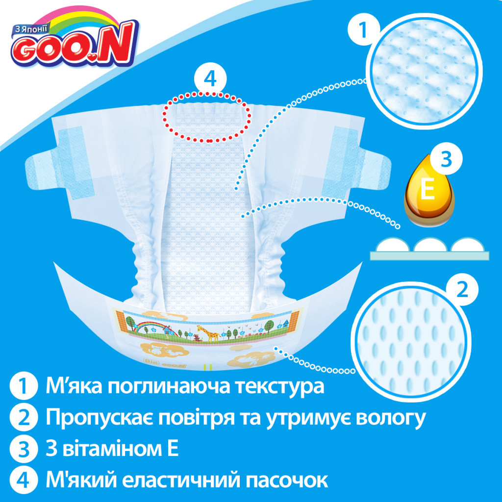 Підгузки GOO.N Big XL 12-20 кг унісекс 42 шт. (843132) - зображення 4