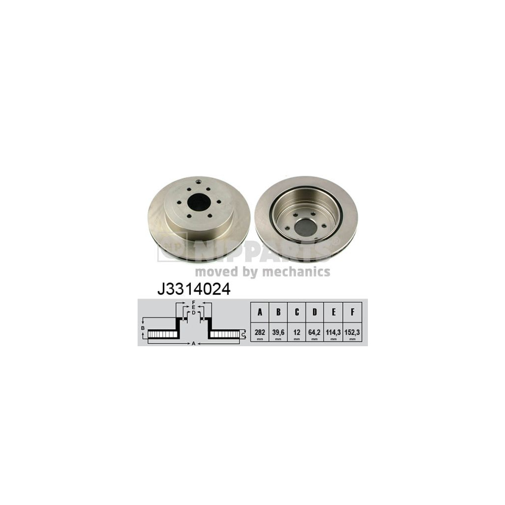 Гальмівний диск Nipparts J3314024 - зображення 1