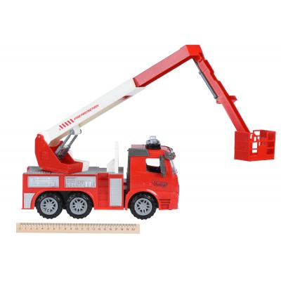Спецтехніка Same Toy инерционная Truck Пожарная машина с подъемным краном со свет (98-617AUt) - зображення 2