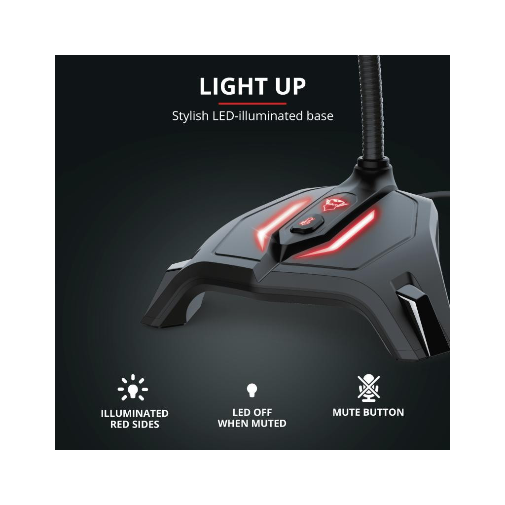 Мікрофон Trust GXT 215 Zabi LED-Illuminated USB Gaming Black (23800) - зображення 7