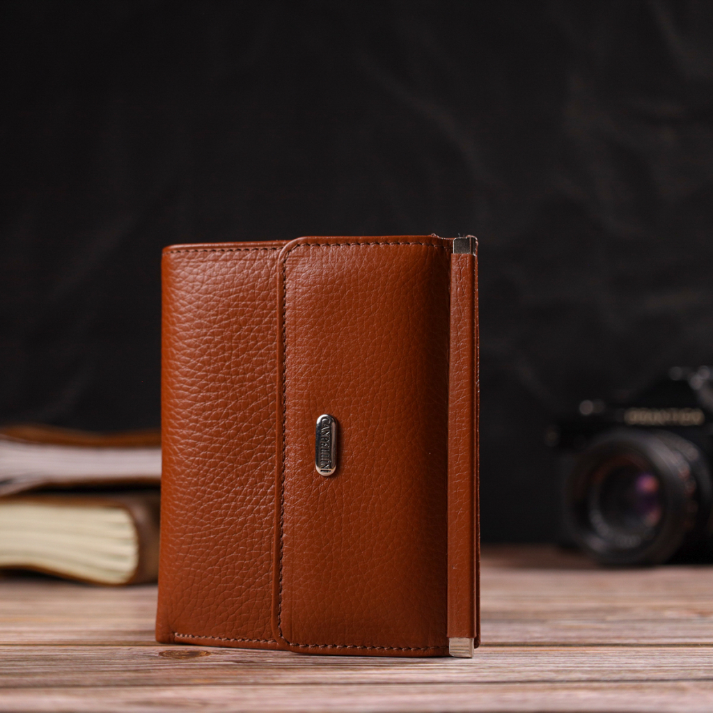 Гаманець Canpellini З натуральної шкіри флотар Коричневий (21811) - зображення 8