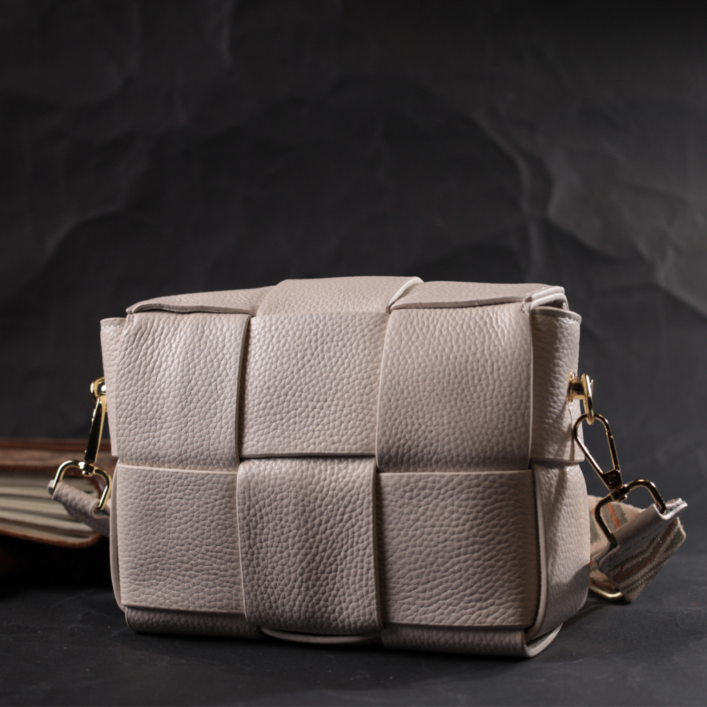 Сумка Vintage Вечірня Жіноча з переплетами з натуральної шкіри Біла (22311) - зображення 10