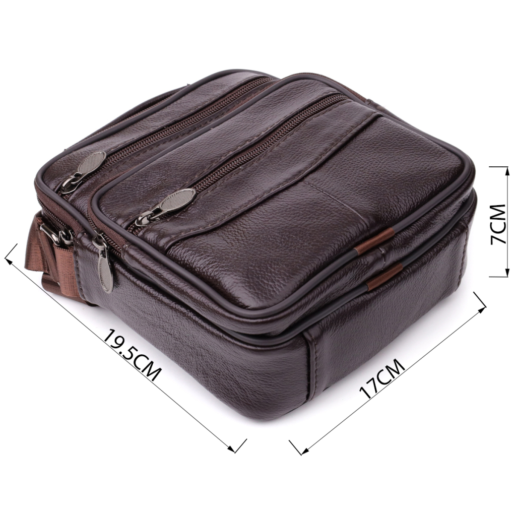 Сумка Vintage З натуральної шкіри Коричнева (22865) - зображення 3