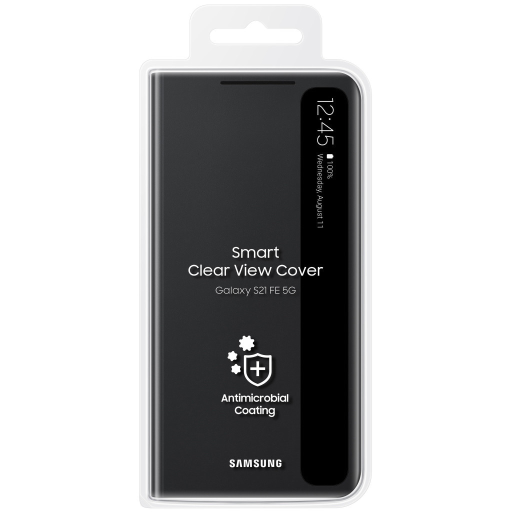 Чохол до мобільного телефона Samsung Clear View Cover Galaxy S21 FE (G990) Dark Gray (EF-ZG990CBEGRU) - зображення 6