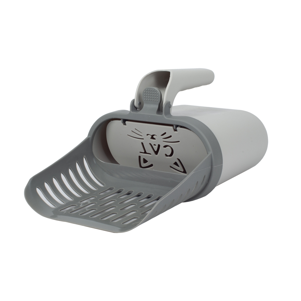 Лопатка для туалету Me&Pet з контейнером сіра (NMP35) - picture 4