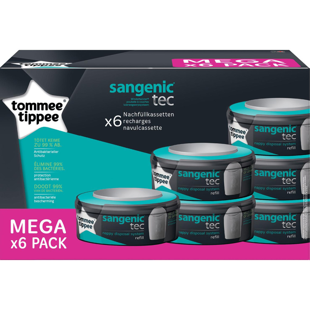 Касета для накопичувача підгузників Tommee Tippee Sangenic Tec 6 шт. (30003) - зображення 3
