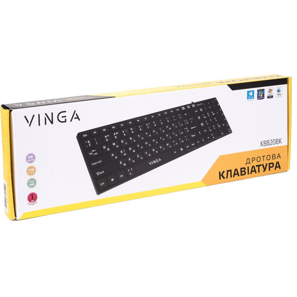 Клавіатура Vinga KB820BK - зображення 12