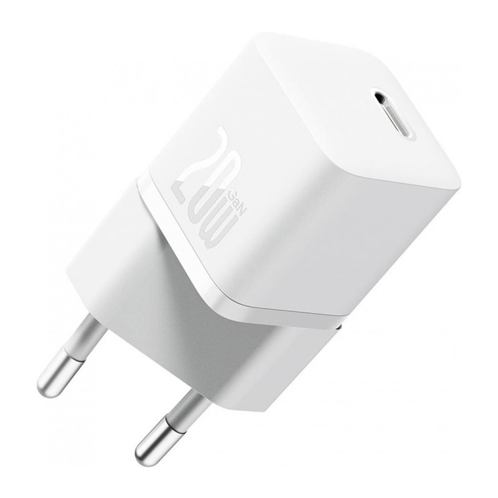 Зарядний пристрій Baseus GaN5 Fast Charger USB-C 20W white (CCGN050102) - зображення 1