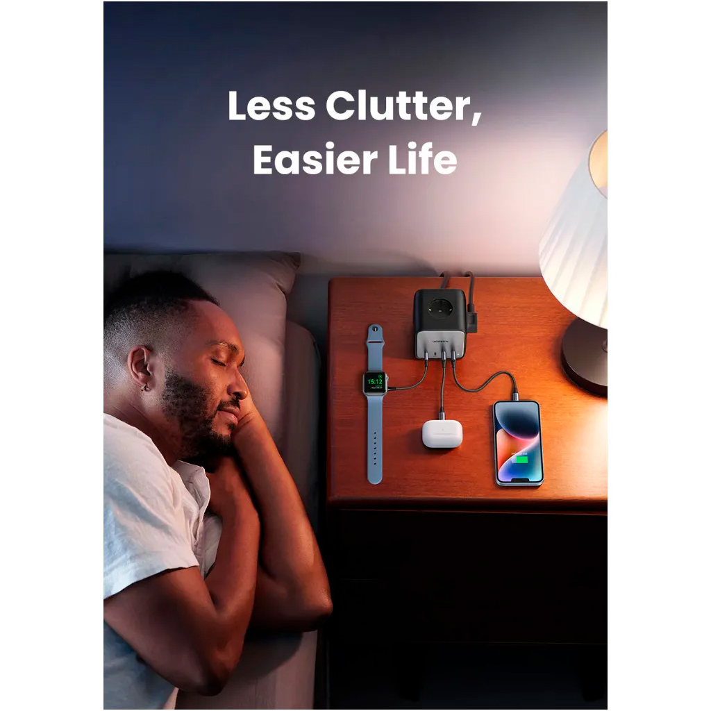 Зарядний пристрій Ugreen 4xUSB 65W DigiNest Cube (2хUSB-C+2xUSB-A) CD268 (60113) - зображення 10