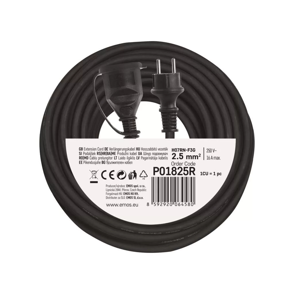 Мережевий подовжувач EMOS P01825R - зображення 4