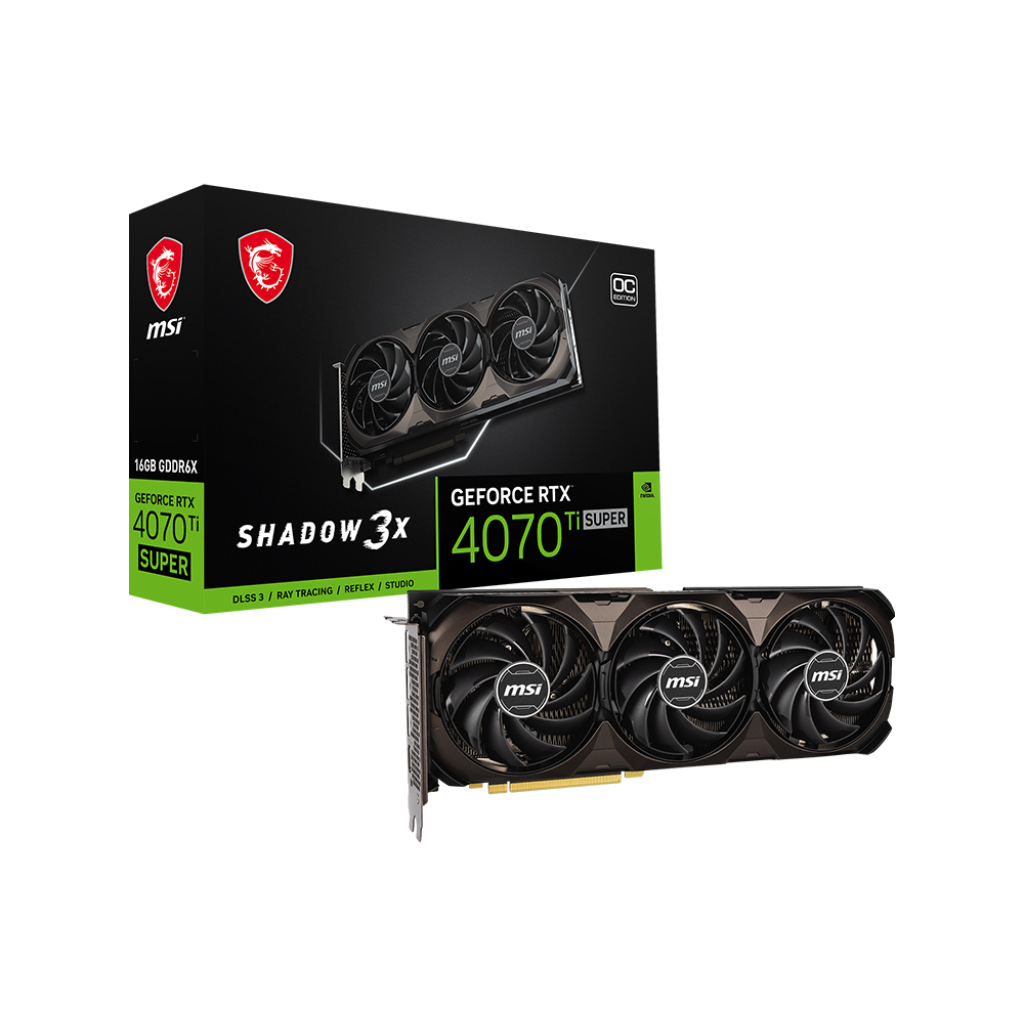 Відеокарта MSI GeForce RTX4070Ti SUPER 16Gb SHADOW 3X OC (**RTX 4070 Ti SUPER 16G) - зображення 7