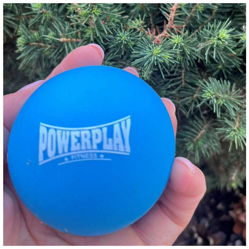 Масажний м'яч PowerPlay PP-4354 Silicone Lacrosse Ball (6.3см) Синій (PP-4354_Blue) - зображення 4