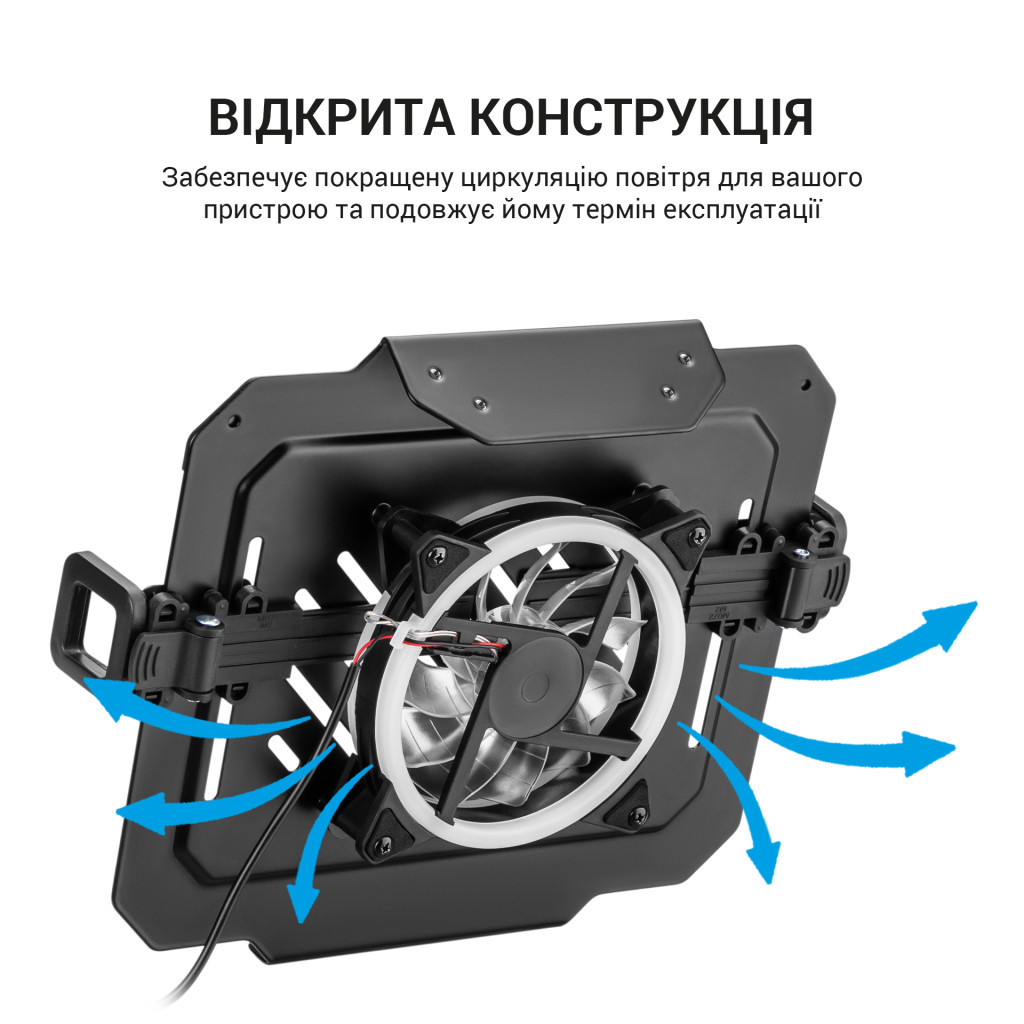 Підставка до ноутбука OfficePro для кронштейнів VESA 75x75,100x100 +RGB (LH474B) - зображення 11