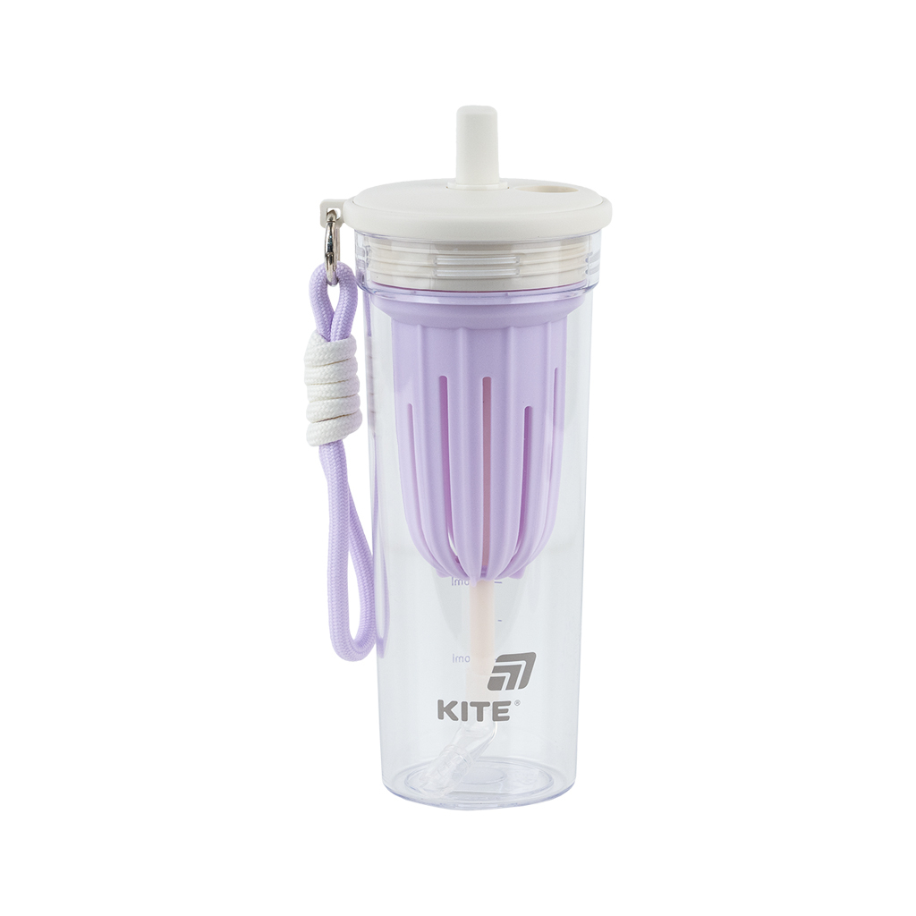 Пляшка для води Kite 650 мл, біло-ліловий (K25-1219-2) - зображення 1