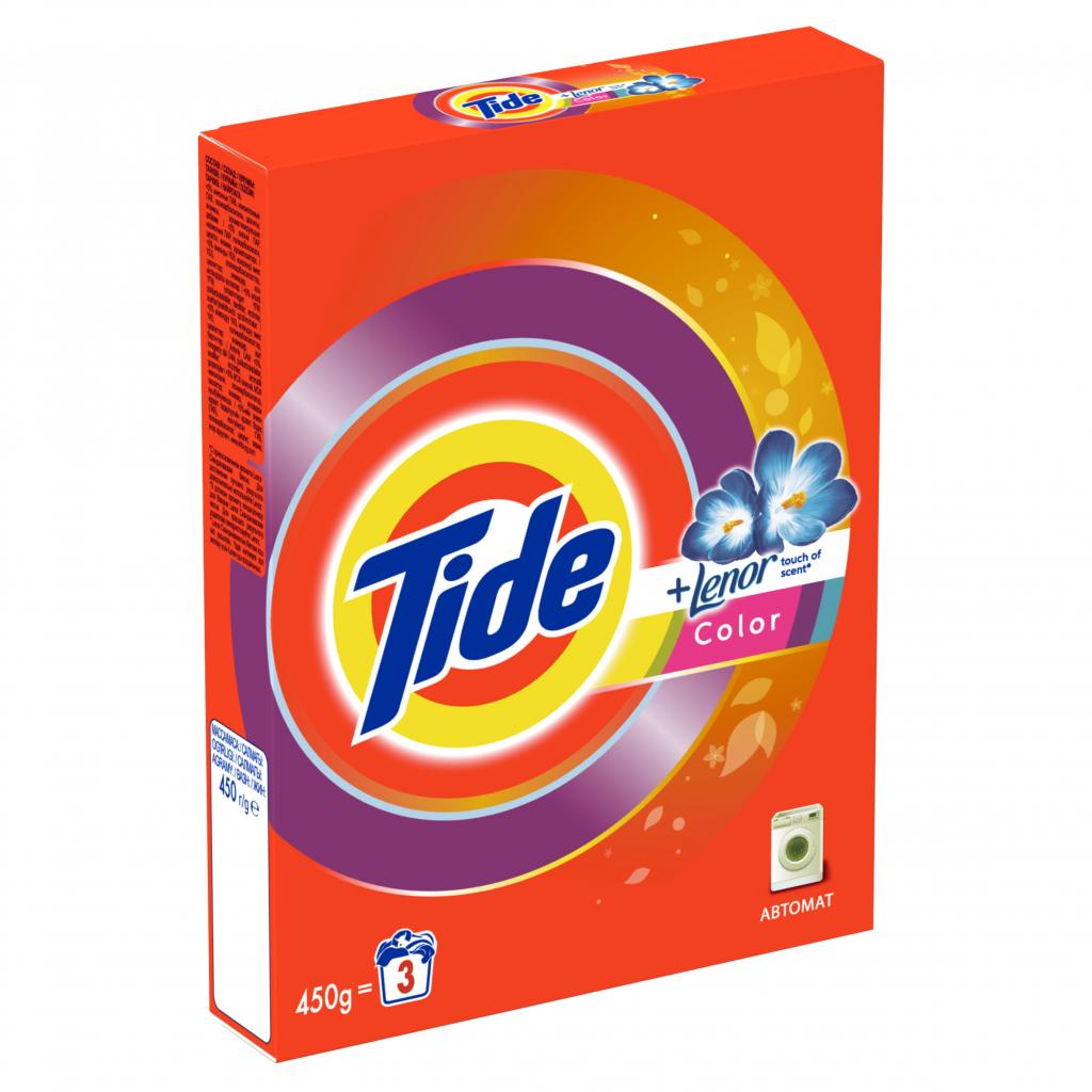 Пральний порошок Tide Color Lenor Touch of Scent 450 г (5413149871311) - зображення 1