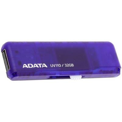 USB флеш накопичувач ADATA 32GB UV110 Blue USB 2.0 (AUV110-32G-RBL) - зображення 2