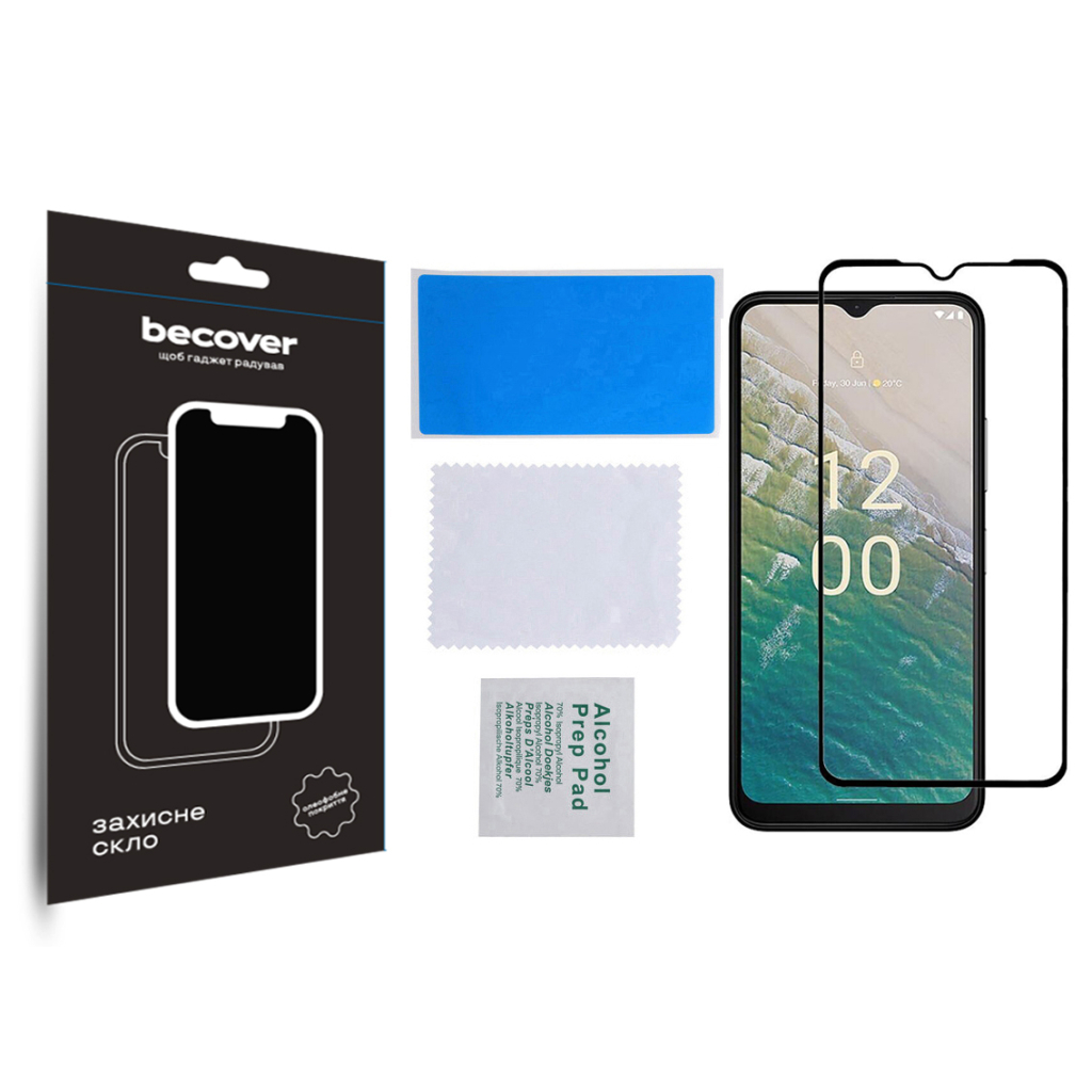 Скло захисне BeCover Nokia C32 Black (709739) - зображення 3