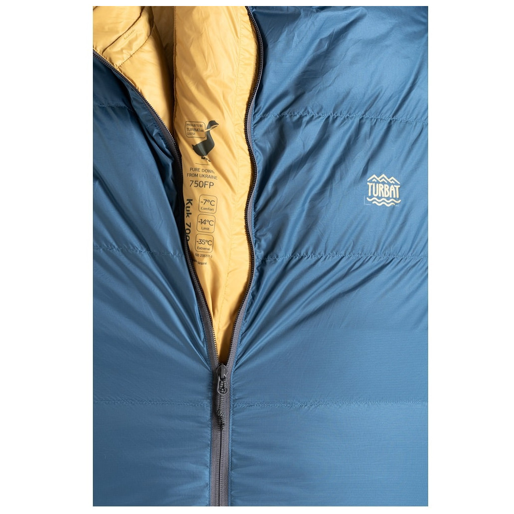 Спальний мішок Turbat Kuk пуховий 700 legion blue/dark cheddar 195 см (012.005.0368) - зображення 9