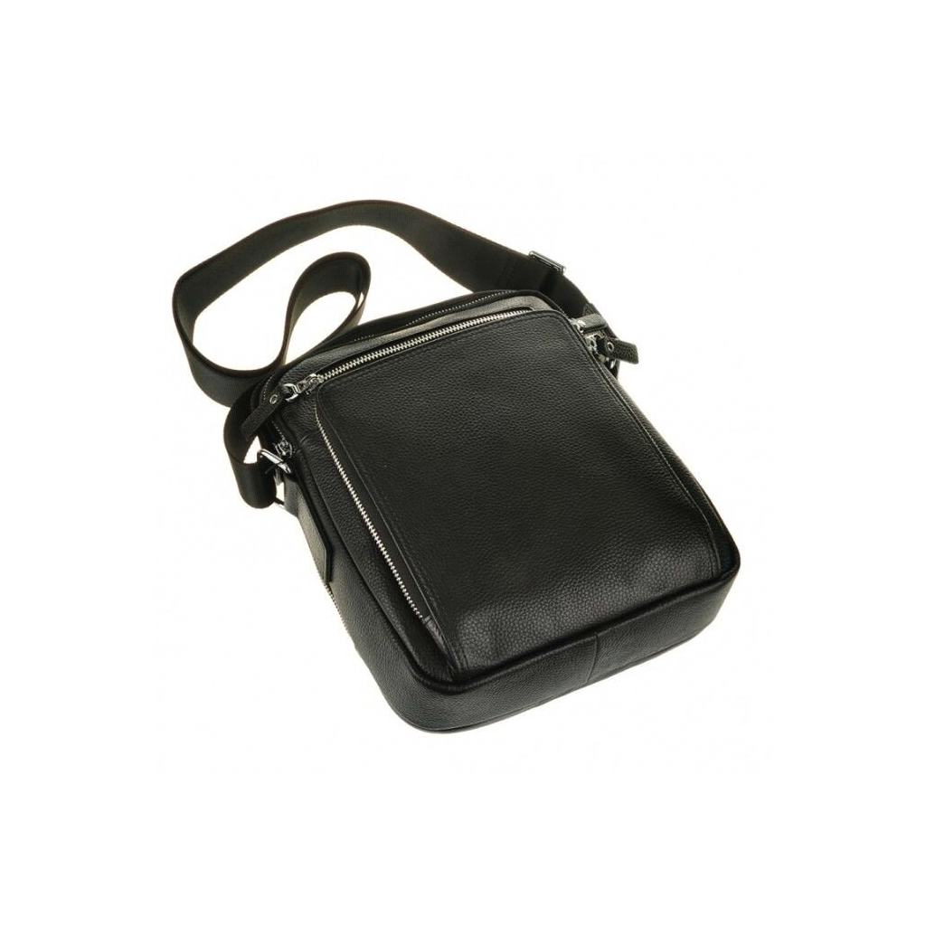 Сумка Vintage Месенджер шкіряна Чорна (14578) - зображення 6