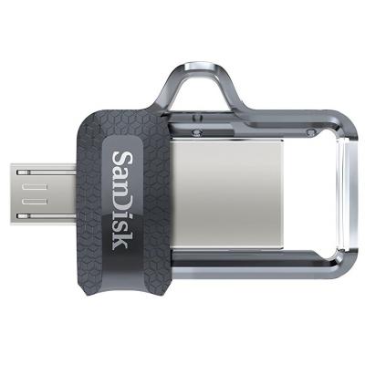 USB флеш накопичувач SanDisk 16GB Ultra Dual Black USB 3.0 OTG (SDDD3-016G-G46) - зображення 2