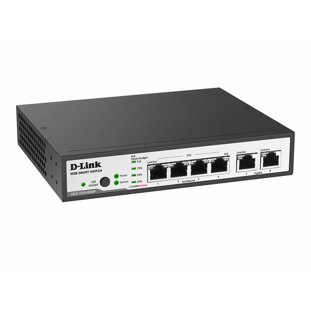 Комутатор мережевий D-Link DES-1100-06MP - зображення 2
