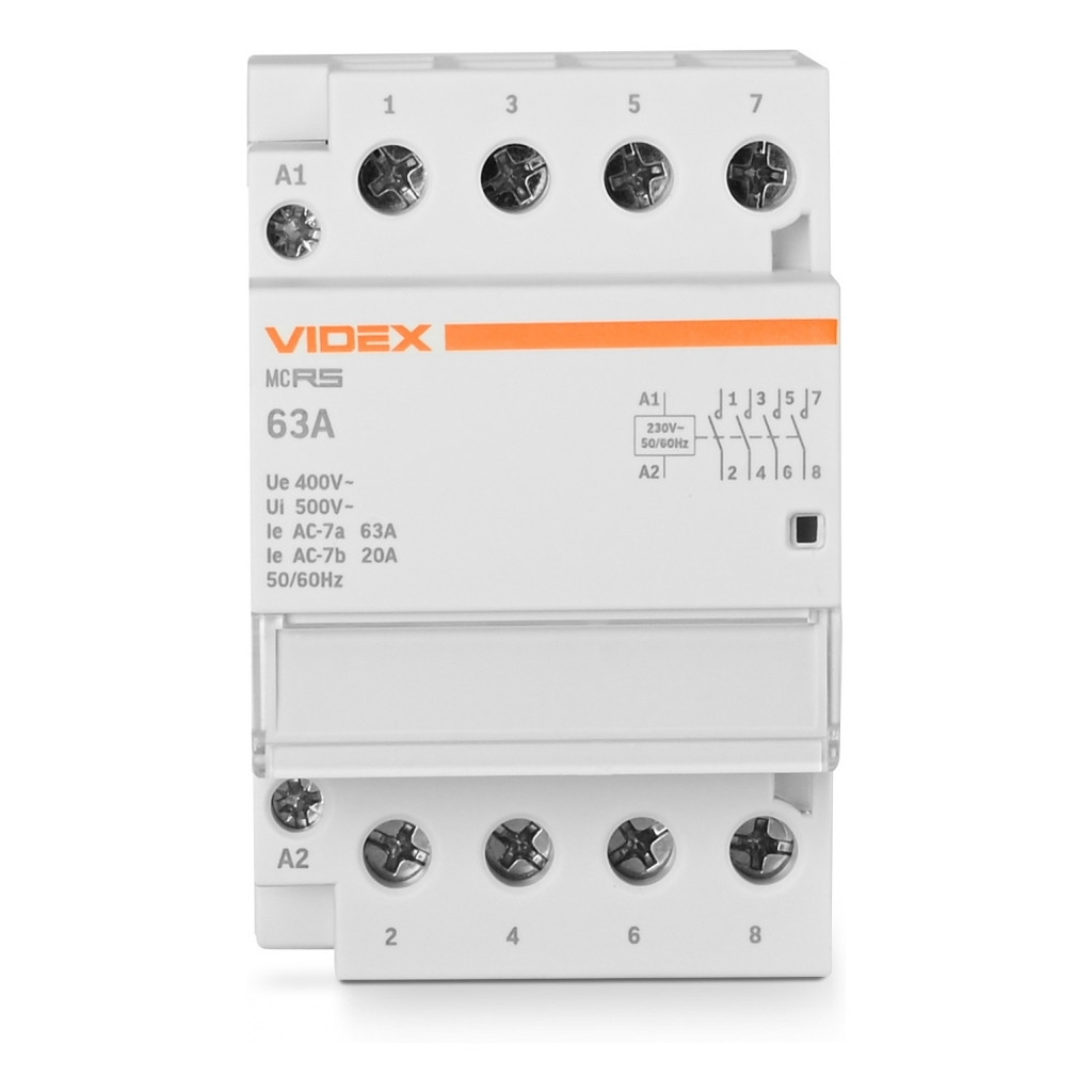 Контактор Videx 4п 63А 4НВ VF-RS-MC4O-63 RESIST - зображення 2